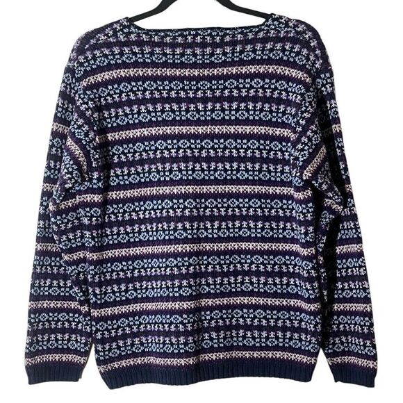 Binghamton Knitting Co. Inc. Made In USA Vintage Cotton Blend Ski Nordic Sweater - Picture 2 of 4